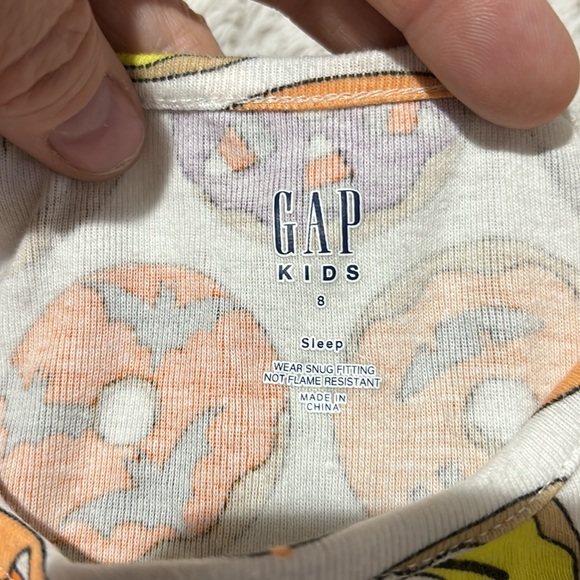 Gap 8 💯 cotton Halloween snug fit dognut pjs worn once euc monster witch web - Picture 5 of 6